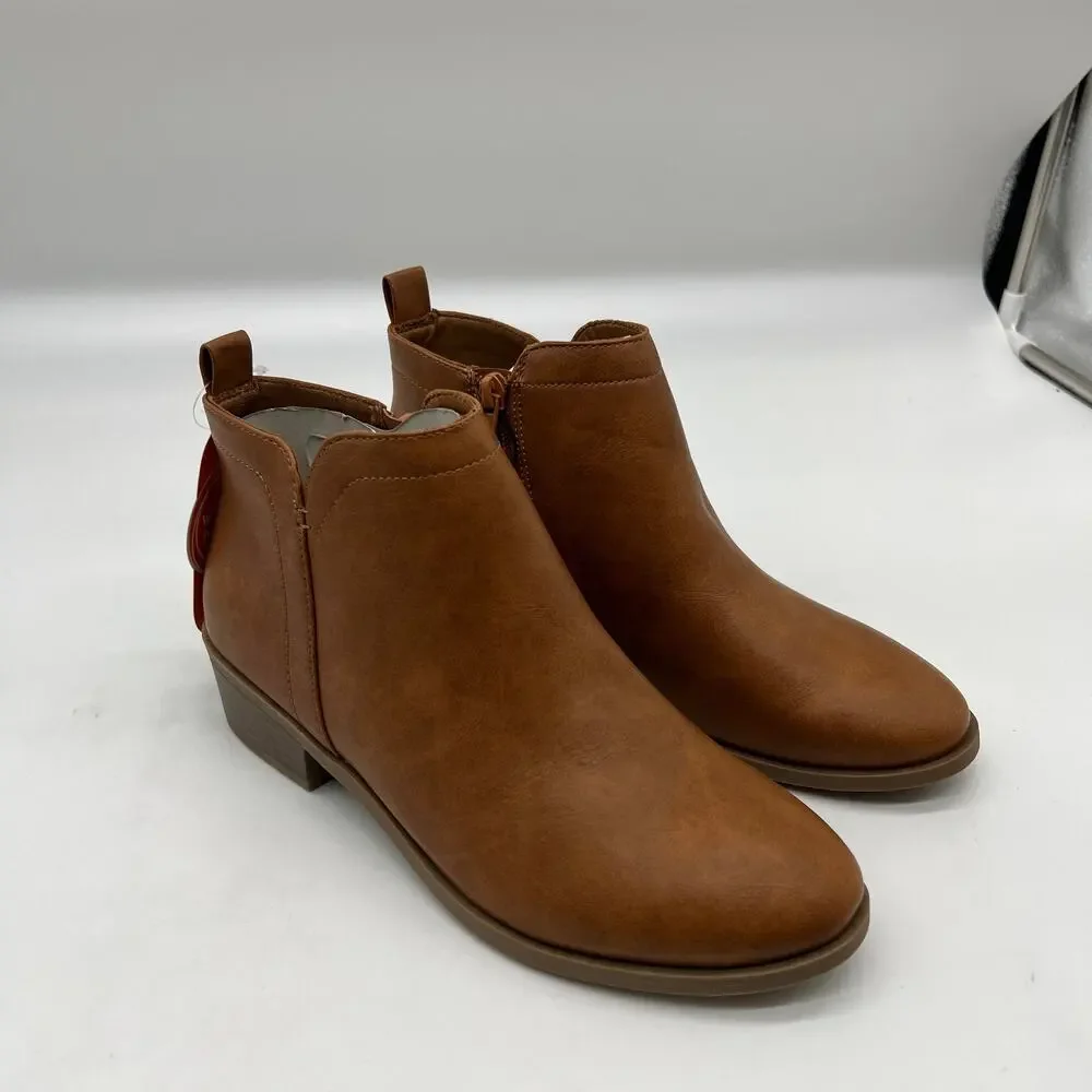 Wonder Nation Women Ankle Boots Casual Lightweight Brown Size 6